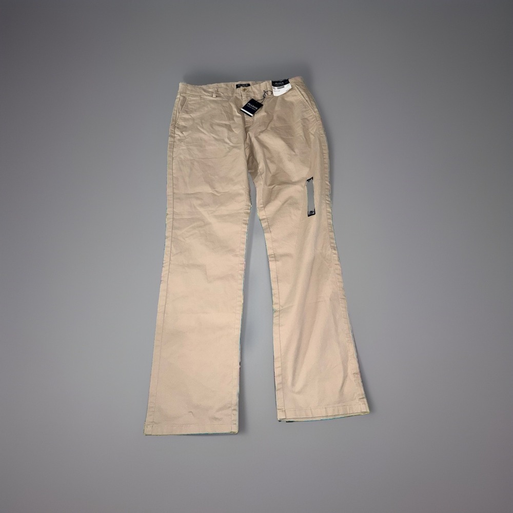 Jos A Bank Tailored Fit Flat Front Chino Pants Beige Mens 36x34 New